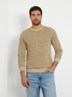 Guess Sweater Met Ronde Hals Beige - L