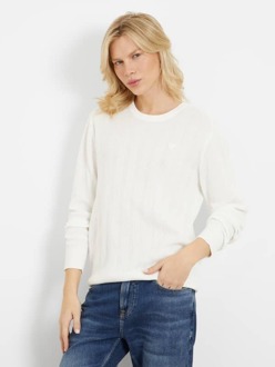 Guess Sweater Met Ronde Hals Crème - XL
