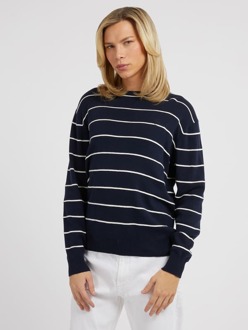 Guess Sweater Met Strepen In Reliëf Blauw multi