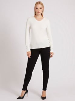 Guess Sweater Met V-Hals Wit