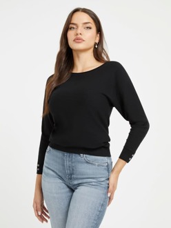Guess Sweater Met Vleermuismouw Zwart - L