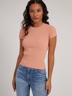 Guess Sweater Top In Viscose Mix Roze - S