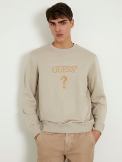 Guess Sweatshirt Met Driehoeklogo Beige - XL
