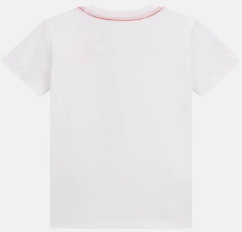 Guess T-Shirt Driehoeklogo Wit - 3