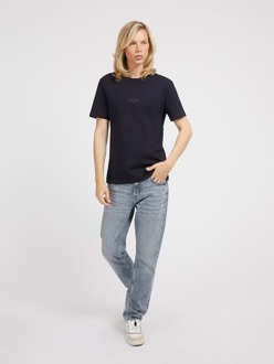 Guess T-Shirt Klein Logo Blauw - M