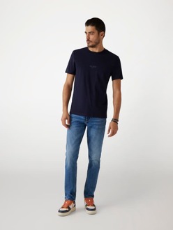 Guess T-Shirt Klein Logo Donkerblauw - M