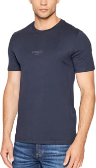 Guess T-Shirt Klein Logo Donkerblauw - XXL