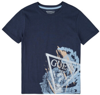 Guess T-shirt Korte Mouw Guess ORGANIC COTTON JERSEY" Marine - 8 ans,10 ans,12 ans,14 ans,16 ans,18 ans