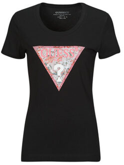 Guess T-shirt Korte Mouw Guess RN SATIN TRIANGLE" Zwart - S, M, L, XS