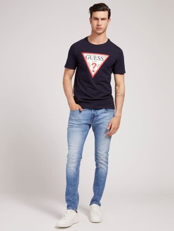 Guess T-Shirt Logo Driehoek Blauw - M