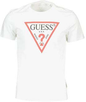 Guess T-Shirt Logo Driehoek Wit multi - XXL