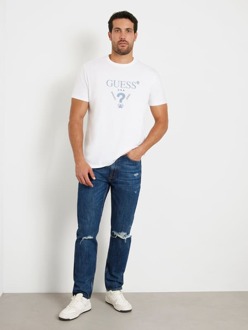 Guess T-Shirt Met Driehoek Logo Wit - XL