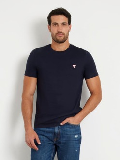 Guess T-Shirt Met Klein Driehoek Logo Donkerblauw - XL