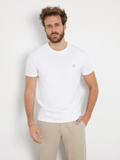 Guess T-Shirt Met Klein Driehoek Logo Wit - XL