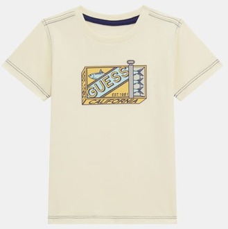 Guess T-Shirt Met Logo Op De Voorkant Geel - 2