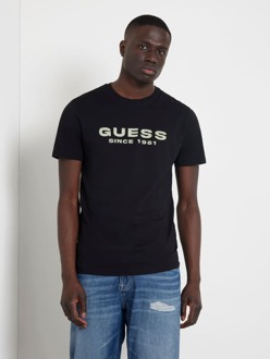 Guess T-Shirt Met Logo Op De Voorkant Zwart