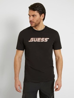 Guess T-Shirt Met Logo Voorkant Zwart