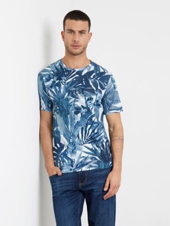 Guess T-Shirt Met Print All-Over Blauw multi - XS