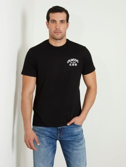Guess T-Shirt Met Print Op Voor- En Achterkant Zwart - S