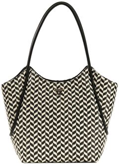 Guess Tessi 2 In 1 tote bag black multi schoudertas dames Zwart - H 41 x B 34 x D 14 cm