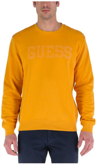 Guess Trainingsshirt met rubberen logo Guess , Yellow , Heren