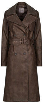 Guess Trenchcoat Guess CARMEN PU TRENCH" Bruin - S, M, L, XL