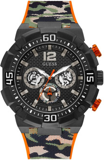 Guess Trendy roestvrijstalen herenhorloge met multifunctie Guess , Black , Heren - ONE Size