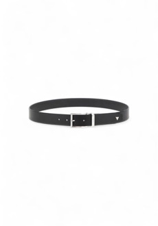 Guess Verstelbare Leren Riem Herfst/Winter Collectie Guess , Black , Heren - Xl,L,M