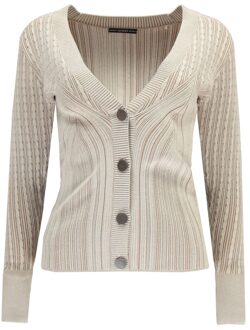 Guess Vest Van Gemengde Viscose Wit - M