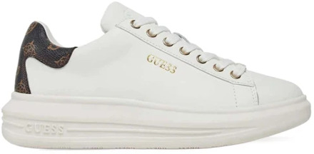 Guess Vibo Sneakers In Echt Leer Bruin multi - 41