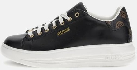 Guess Vibo Sneakers In Echt Leer Zwart - 36