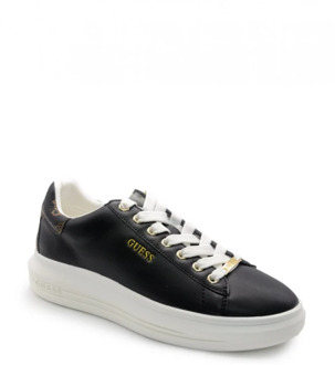 Guess Vibo Sneakers In Echt Leer Zwart - 37