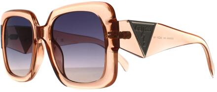 Guess Vierkant Dames Glimmend Lichtbruin Rookgrijs Gradiënt GO00046 - One Size