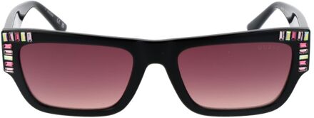Guess Vierkante Frame Zonnebril Zwart