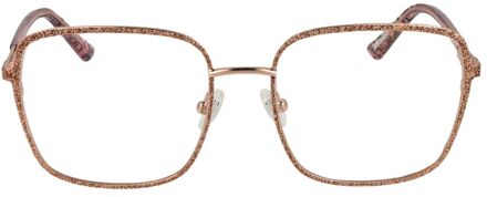 Guess Vierkante Glitter Zonnebril Roségoud - One Size