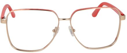 Guess Vierkante Metalen Plastic Bril Bruin - One Size