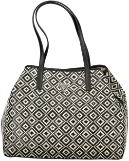 Guess Vikky Shopper Raffia Zwart multi - T/U