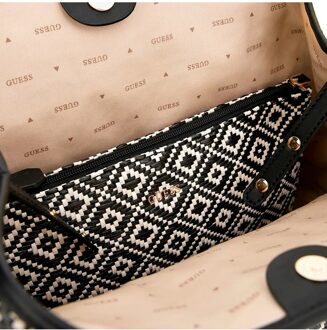 Guess Vikky Shopper Raffia Zwart multi - T/U