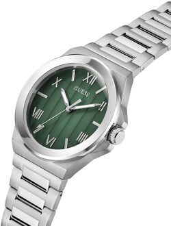 Guess Vinyl Heren Horloge Zilverkleurig GW0789G1