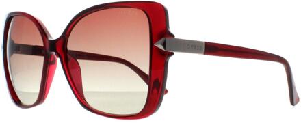 Guess Vlinder Vrouw Glimmend Bordeaux Bruin Kleurverloop GU7820 Rood - One Size