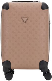 Guess Wilder 18 In 8-Wheeler dark taupe logo hardcase koffer - H 53 x B 31.5 x D 22 cm