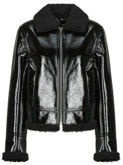 Guess Windjack Guess LS ANDREA FAUX SHEARLING JKT" Zwart - M, L