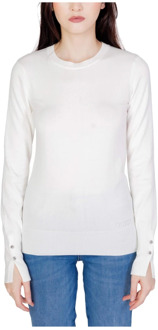 Guess Wit Langmouw Gebreid voor Vrouwen Guess , White , Dames - 2Xl,Xl,L,M,S,Xs