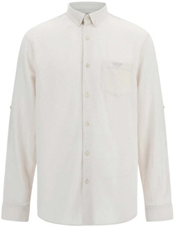 Guess Witte textieloverhemd voor mannen Guess , White , Heren - XL