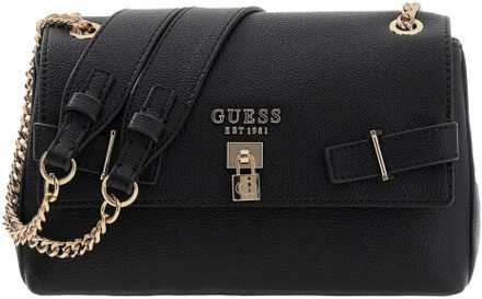 Guess Yesba flap crossbody Zwart - One size