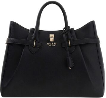 Guess Yesba Girlfriend Satchel black handtas dames Zwart - H 29 x B 37 x D 12 cm