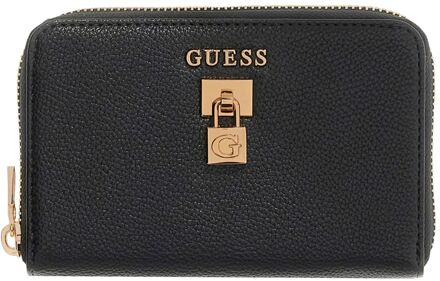 Guess Yesba Slg Medium Zip Around black dames portemonnee Zwart - H 9 x B 14 x D 3 cm