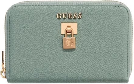 Guess Yesba Slg Medium Zip Around light sage dames portemonnee Groen - H 9 x B 14 x D 3 cm