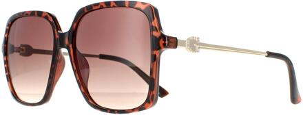 Guess zonnebril GF6131 52F Dark Havana Brown Gradiënt Bruin