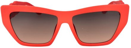 Guess Zonnebril Kettinglink Detail Rood - One Size